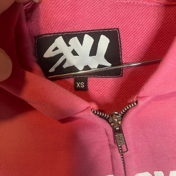 I Have A Boyfriend Pink zip up hoodie Size XS - Picture 3 of 4